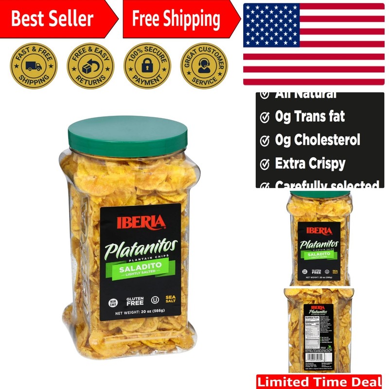 Irresistibly Crunchy Saladito Plantain Chips, 20 Oz – & Gluten-Free Treat