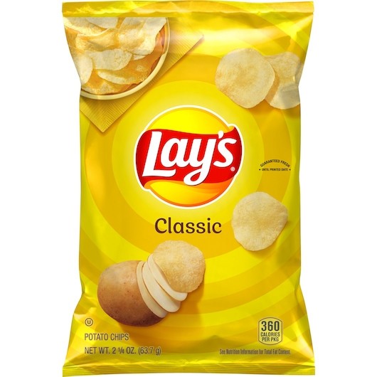 Lay’s Regular Potato Chips, 2.25 Ounce, 24 Per Case