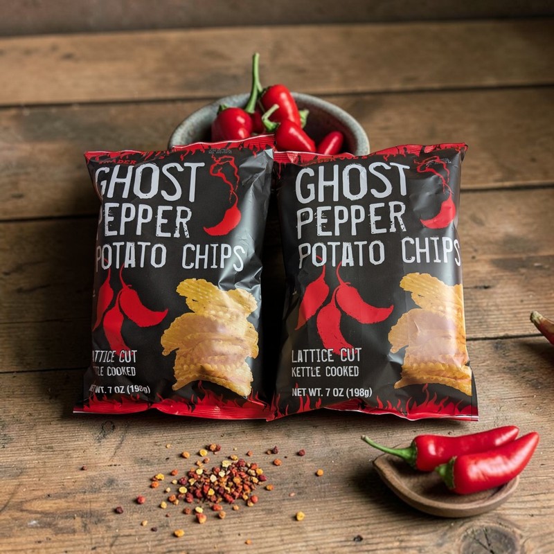 2 Packs Trader Joe’s Ghost Pepper Potato Chip Kettle Cooked 7 oz Each *BB 6/26*