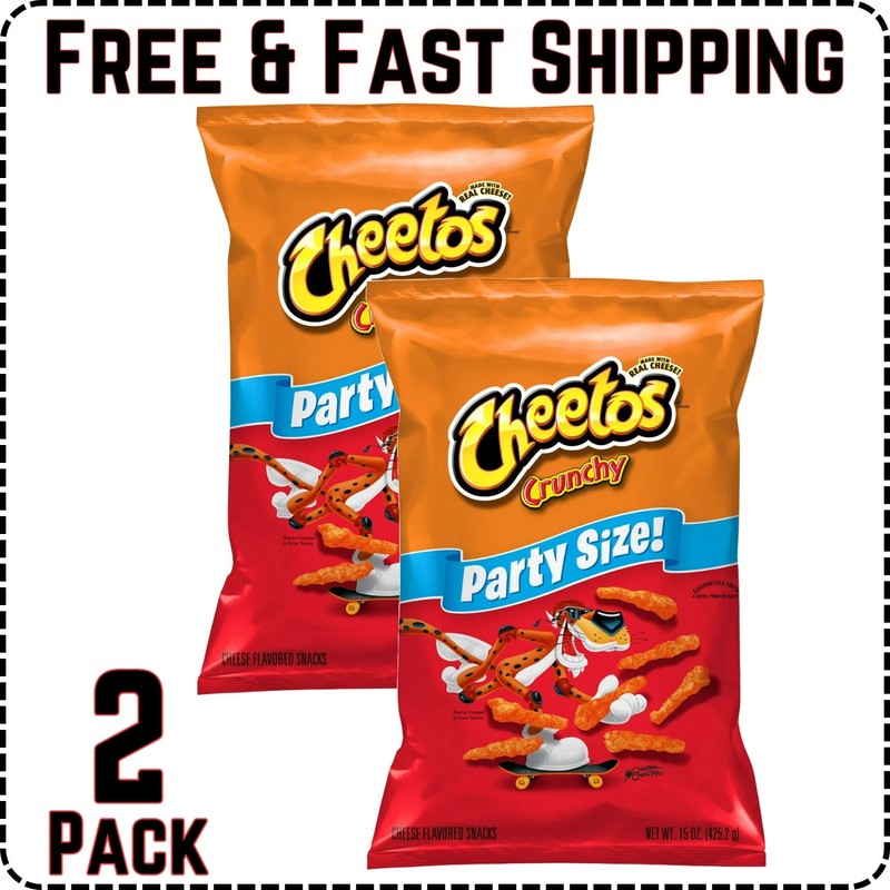 (PACK OF 2) Cheetos Crunchy Cheese Flavored Snacks 15 oz Bag New