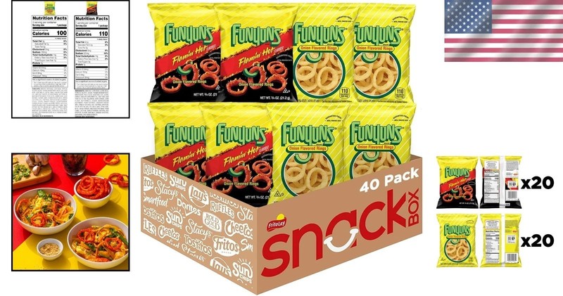 Crispy Onion Rings Variety Pack: 40 Count 0.75 oz Bags - Flamin' Hot & gallery