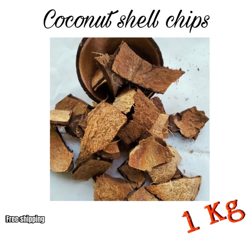 COCONUT SHELL CHIPS ECO FRIENDLY 100% NATURAL PURE PRODUCT CEYLON 1kg