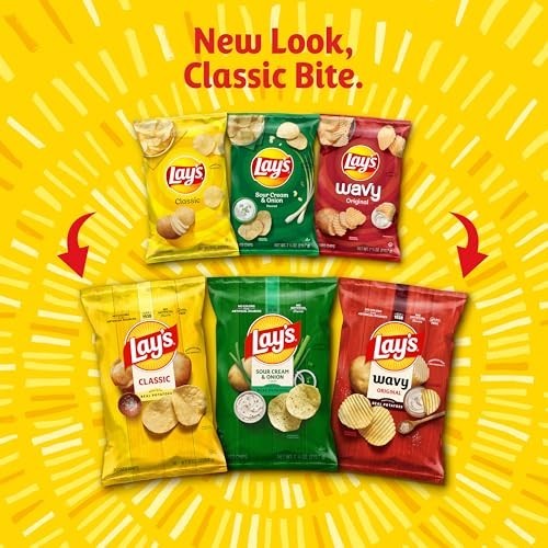 Variety Pack Potato Chips - 4 Flavors, 1 oz Single Serve Bags, 40 Count gallery