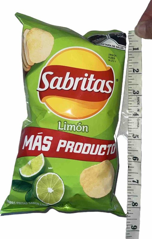 6-Pk Sabritas Limon 🇲🇽 Potato Chips Lime Flavor 45gr/1.59oz ea.