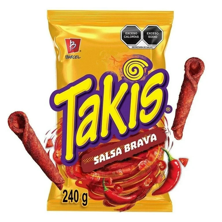 2-Pack Takis Salsa Brava (240g each bag) Mild Spicy Mexican Chips
