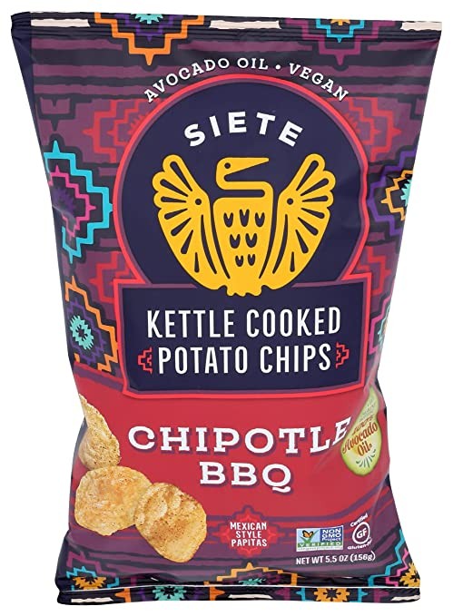 Siete Chipotle BBQ Kettle Cooked Potato Chips, 5.5 OZ