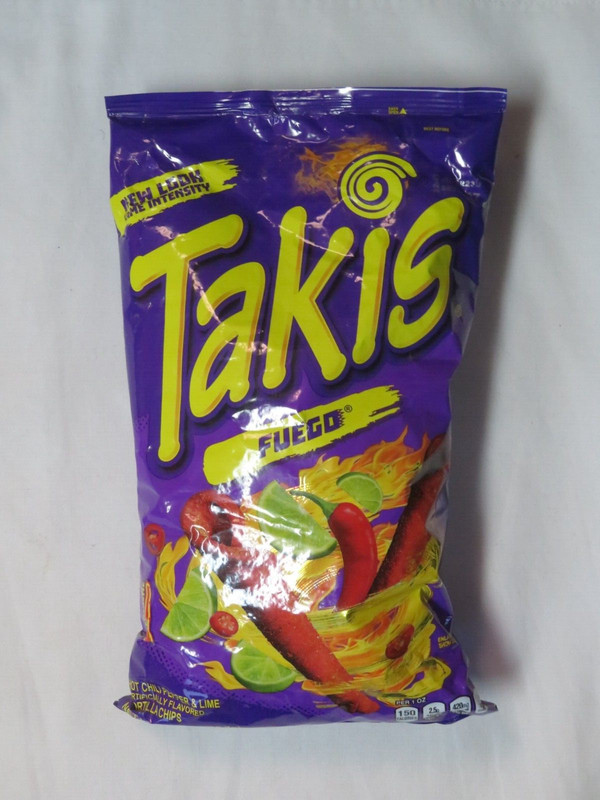 (1) Bag Of Takis Hot Chili Pepper & Lime Tortilla Chips Fuego 9.9 Oz !