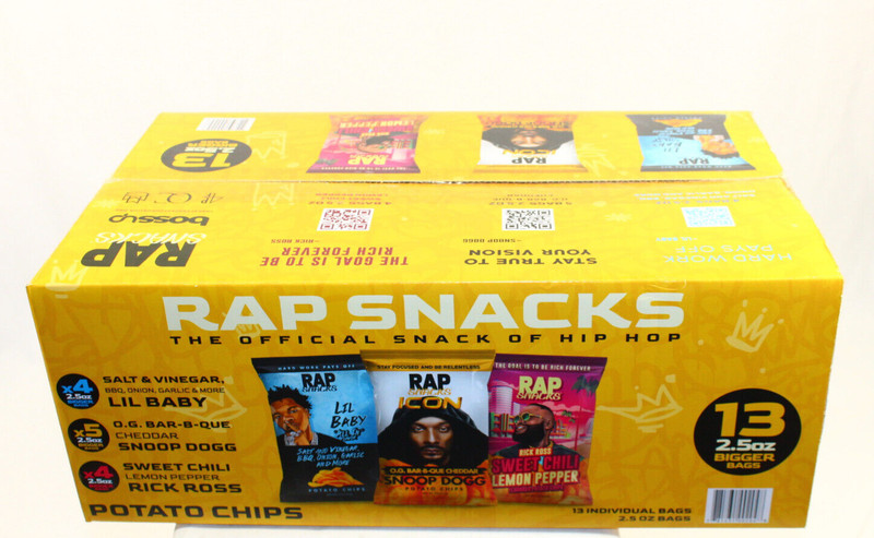 13 Rap Snacks Gold Variety Pack Chips 2.5 oz Lil Baby Snoop Dog Rick Ross 1 Case