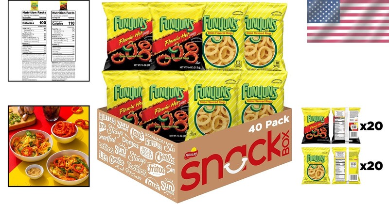 Crispy Onion Rings Variety Pack: 40 Count 0.75 oz Bags - Flamin' Hot & gallery