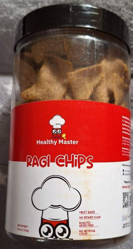 Healthy Master Ragi Chips All Natural Ingredients| High In Fiber 4.2 oz / 120 g