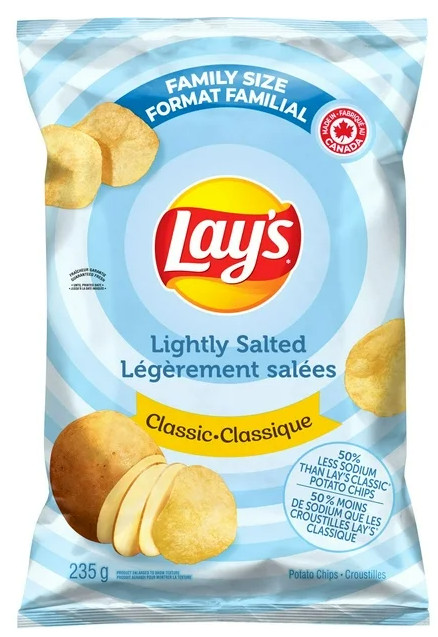 Lay's Lightly Salted Potato Chips, 235g gallery