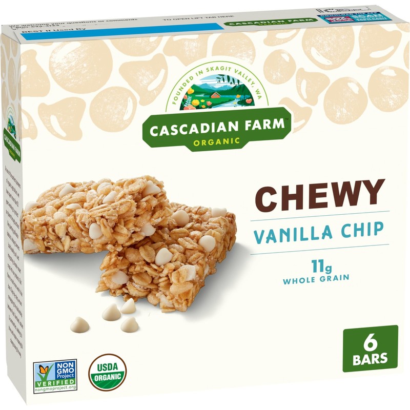 Cascadian Farm Organic Vanilla Chip Chewy Granola Bars, 6 Bars, 7.4 Oz. - 3 Pack gallery