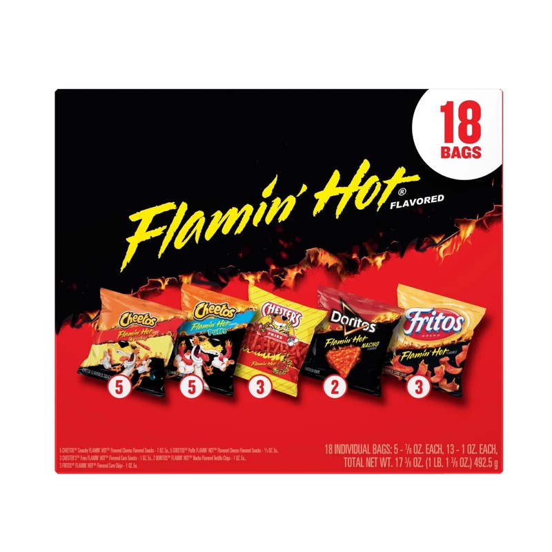 New Frito-Lay Flamin' Hot Mix Variety Pack Snack Chips, 18 Count Multipack New gallery