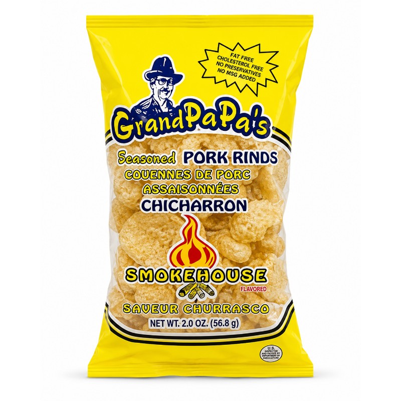 18x Grandpapa’s Pork Rinds Original Chicharrones Keto Snack Chips Bulk Lot 2oz