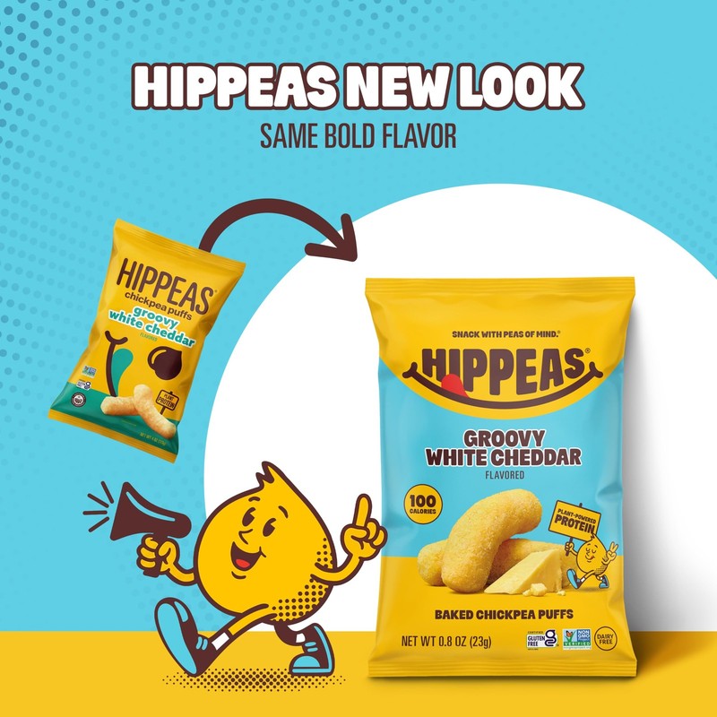 HIPPEAS Chickpea Puffs, Groovy 0.8 Ounce (Pack of 18), Vegan White Cheddar gallery