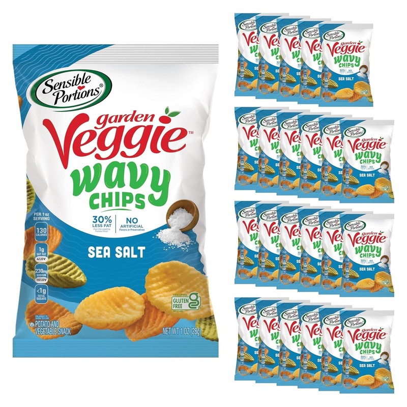 Kosher Certified Sea Salt Garden Veggie Chips - 24 Snack Size Bags, 1 Oz Each gallery