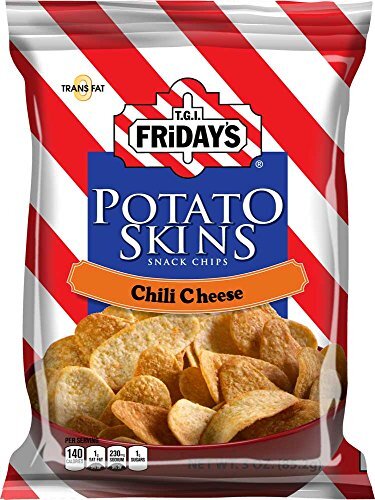 TGI Fridays Chili and Cheese Potato Skins - 3 oz. bag, 6 per case gallery