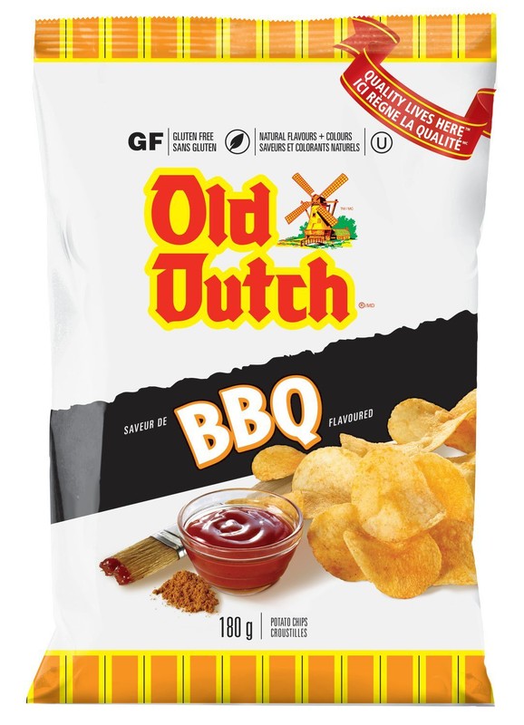 10 x Bags Of Old Dutch BBQ Potato Chips Size 235g Each Canada Free Shipping