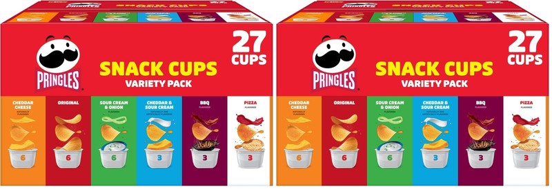 Pringles Potato Crisps Chips, 19.5 Ounce (Pack of 2), 6 Flavor Variety Pack