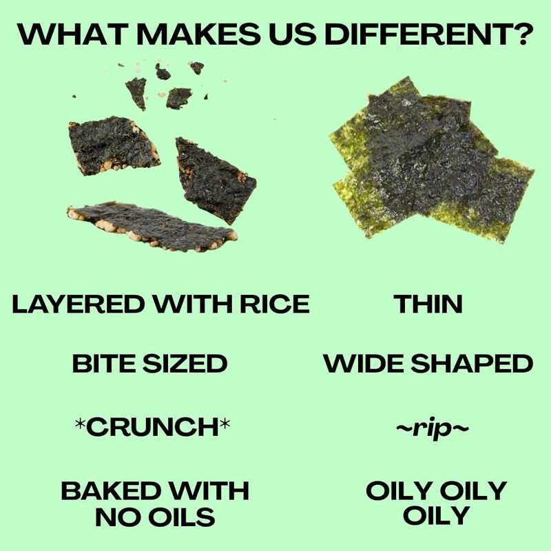 GEEM Seaweed Chips – Korean Seaweed Snacks with Crunchy Brown Rice & Sesame S... gallery