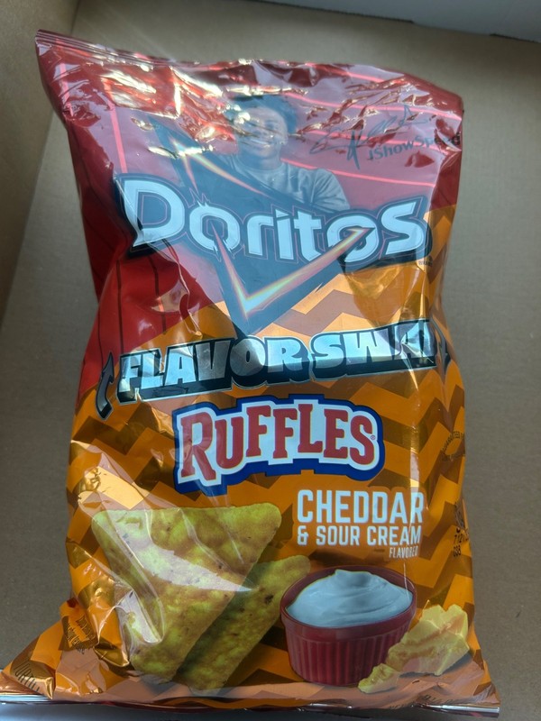 Ishowspeed Doritos Cheddar & Sour Cream Swap Ruffles 1 Bag LIMITED