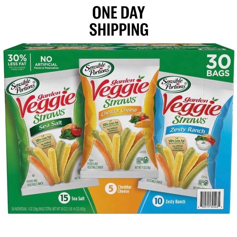 Sensible Portions Garden Veggie Straw Variety Pack 30 pk