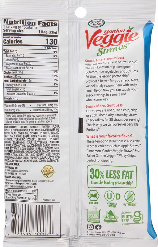 Ranch Veggie Straws - Healthy Garden Snack Size, 1 Oz (Pack of 24) gallery