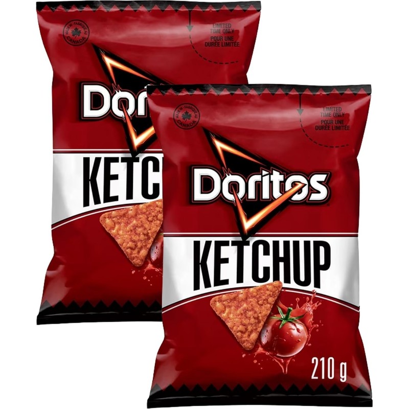 2 – Pack Doritos Ketchup flavoured tortilla chips 210g – FREE SHIPPING