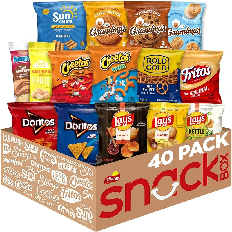 Frito-Lay Ultimate Classic Snacks Package, Variety Assortment of Chips, Cookies,