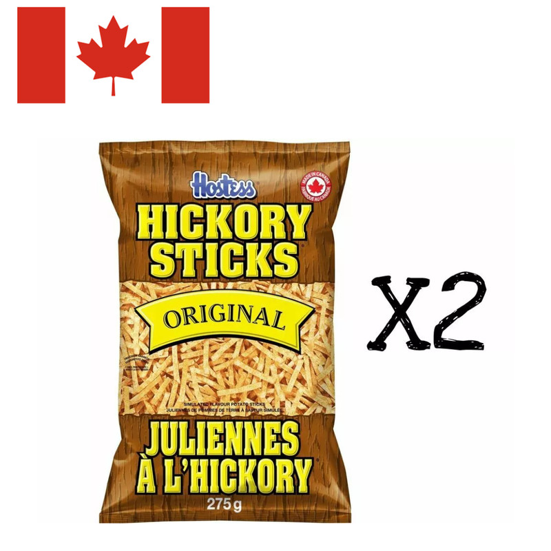 Hostess Hickory Sticks Original Chips 275g x2 Large Bags Fresh Canada