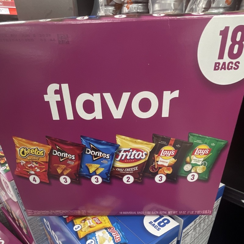 Frito-Lay Assorted Chips Multipack 18 Bags Variety Crunchy Nacho Cheese Snack