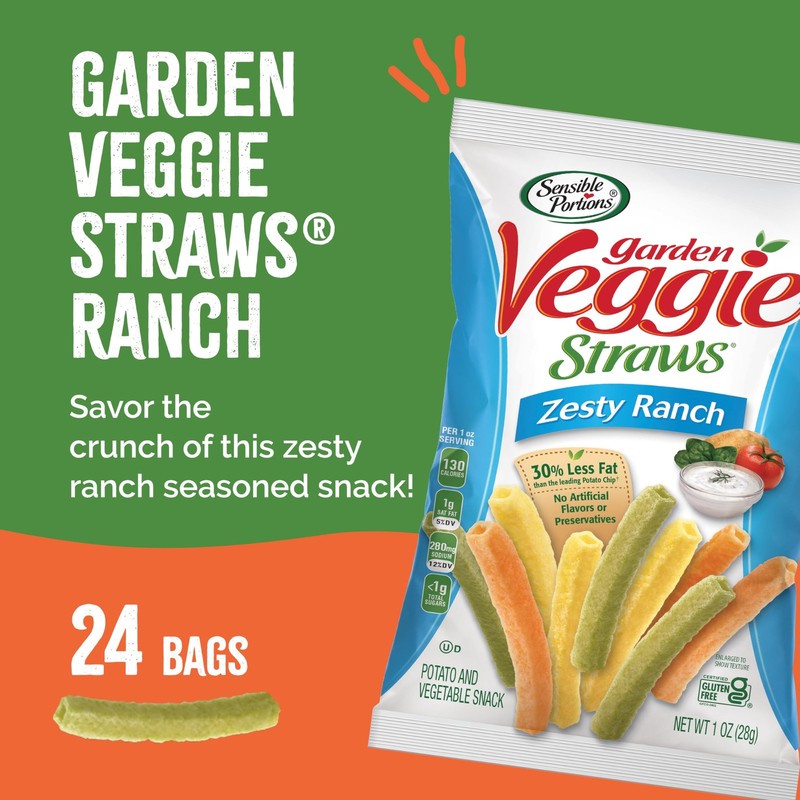 Ranch Veggie Straws - Healthy Garden Snack Size, 1 Oz (Pack of 24) gallery