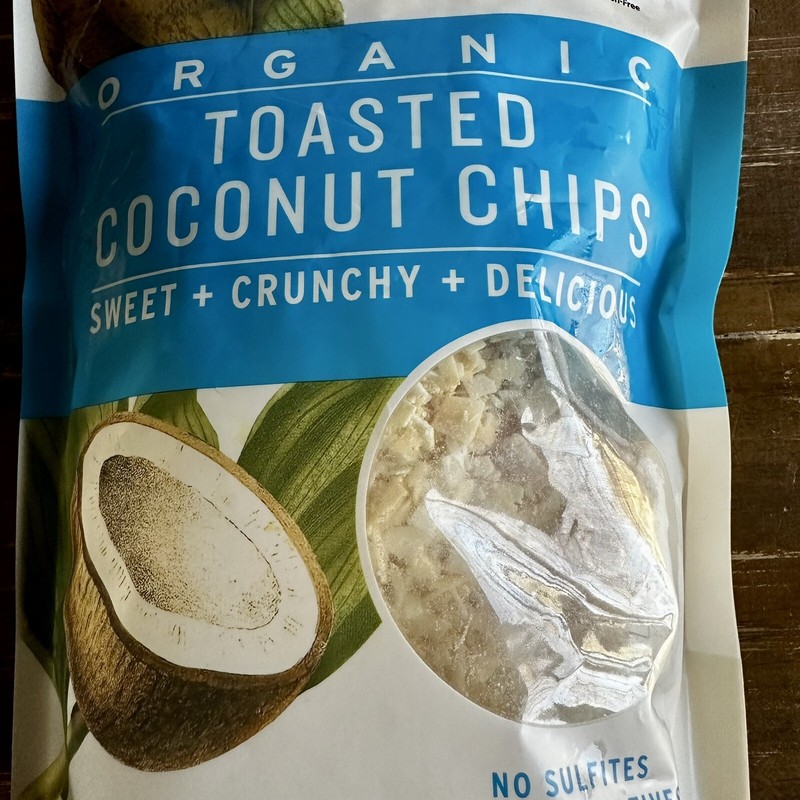 Toasted Sweetened Coconut Chips Essential Living Foods Organic 12oz Pouch New gallery