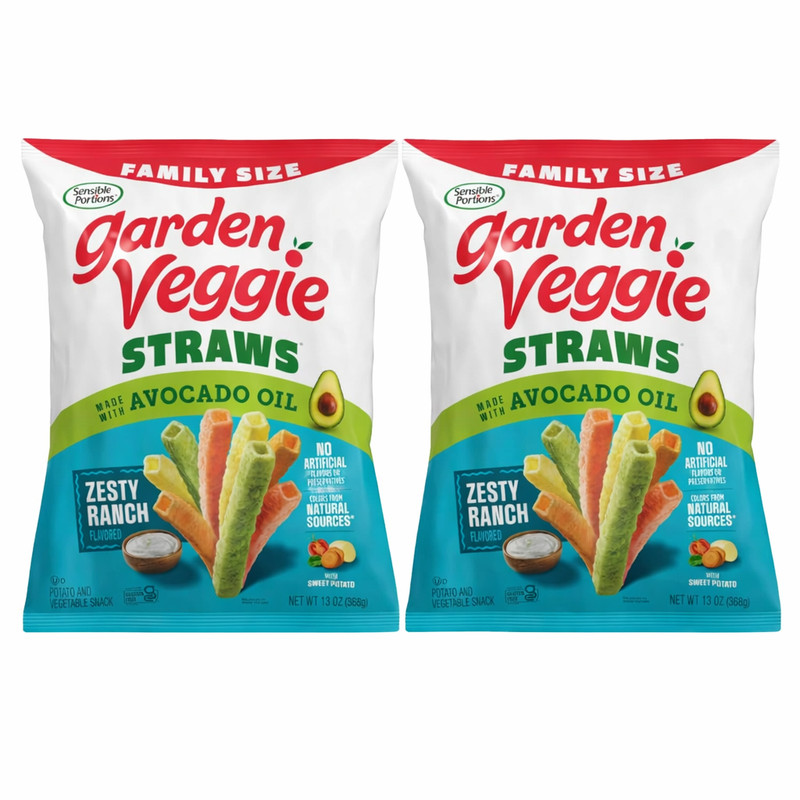 (Pack of 2)Sensible Portions Garden Veggie Straws Made Avocado Oil 13 oz Each…