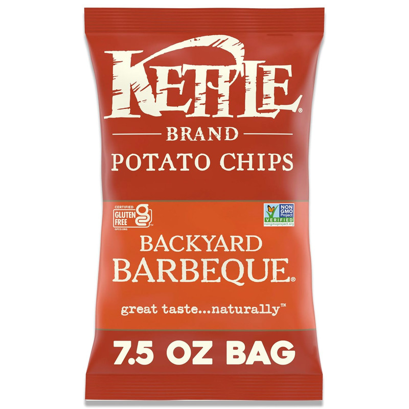 Backyard Barbeque Kettle Potato Chips, Gluten-Free, Non-Gmo, 7.5 Oz Bag