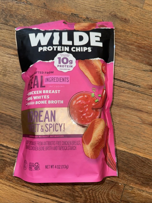 Wilde Protein Chips Korean Sweet & Spicy Flavor, 8.5 oz – 10g Protein Snack