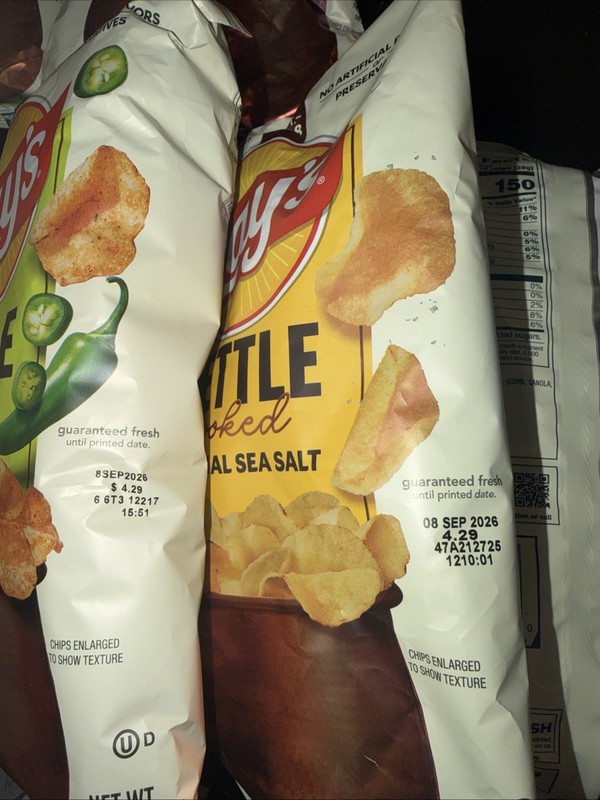 Lay’s Kettle Cooked Chips 6 Bags 3 Original Sea Salt & 3 Jalapeño Variety Pack gallery