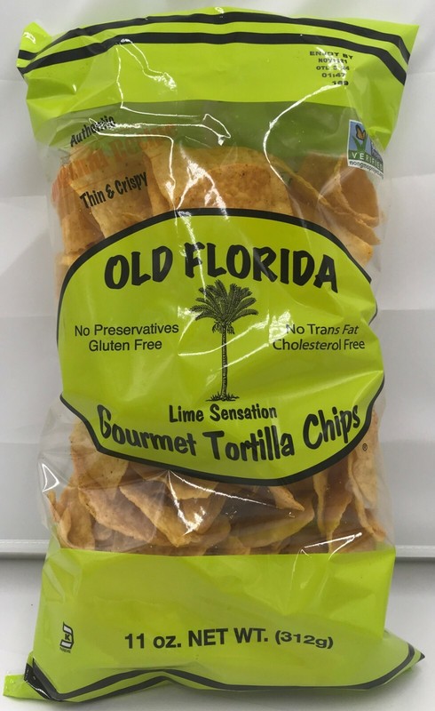 Old Florida Gourmet Lime Sensation Tortilla Chips 11 oz Single Bag