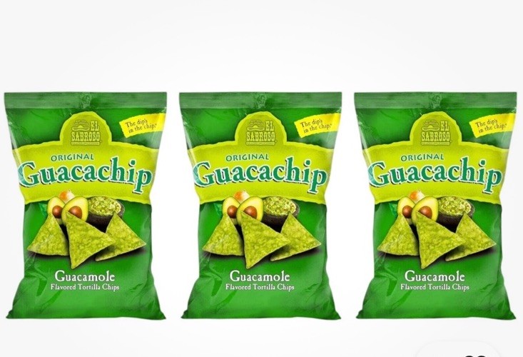 Guacachip Original Guacamole Flavored Tortilla Chip 5 Oz Bag 3 Pack