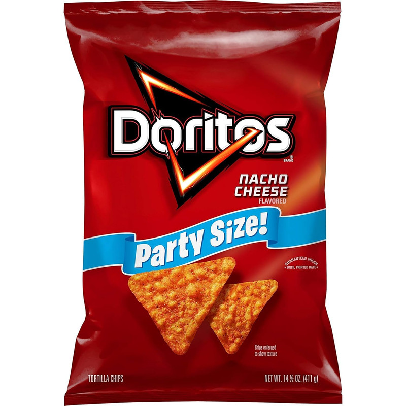 Doritos Tortilla Chips, Nacho Cheese Chips, Party Size, 14.5Oz Bag gallery