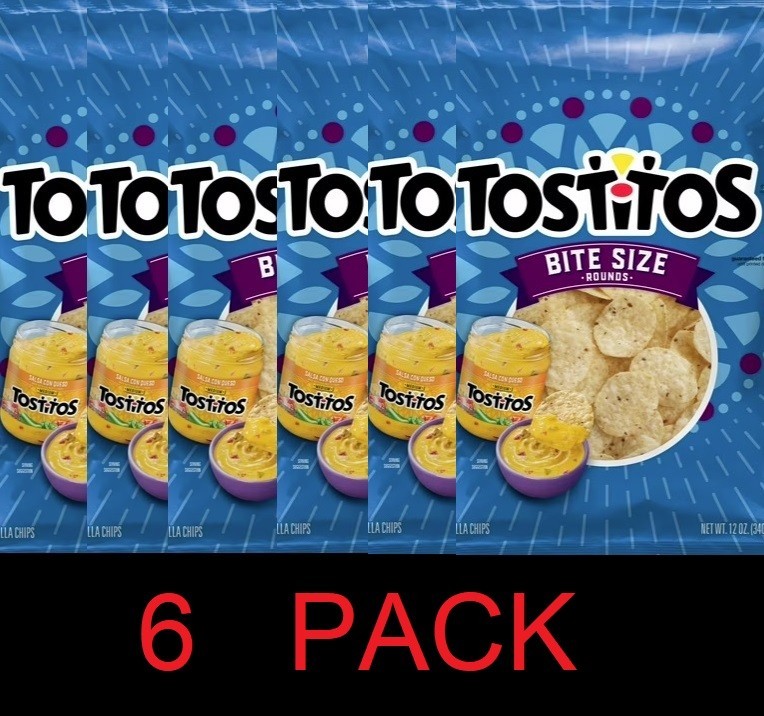 Tostitos Tortilla Chips ORIGINAL Bite Size Crispy Rounds 12 oz Bag – 6 PACK