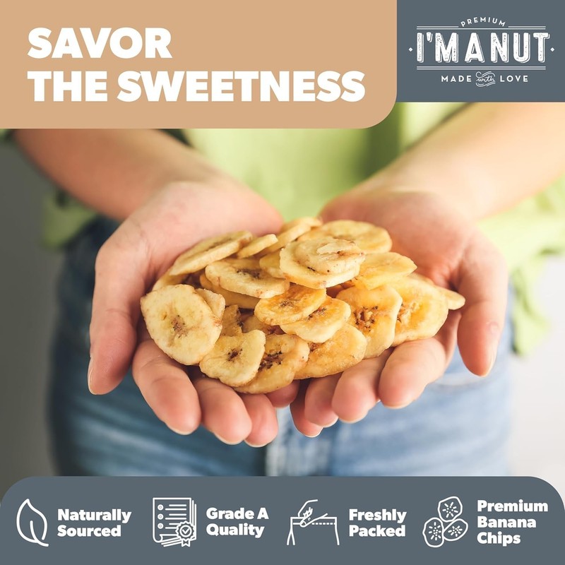 Get Tropical with 64oz of Guilt-Free Dried Banana Chips - Sweet & Crunchy! gallery