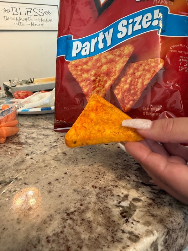 Worlds biggest DORITO found in original party package BAG!!