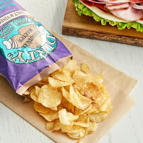 Dirty Potato Chips Salt and Vinegar Potato Chips 2 oz. - 25/Case gallery
