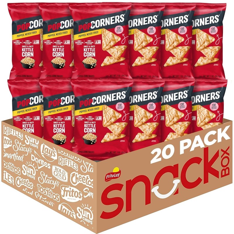 Popcorners Popped Corn Snacks, Kettle Corn, 1 Ounce (Pack Of 20) (Pack