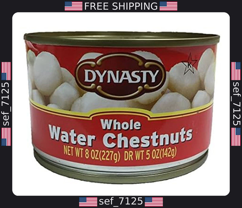Dynasty Whole Kosher Canned Water Chestnuts – 8oz (2 Cans)
