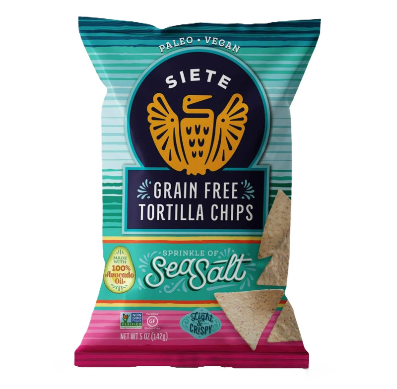 Siete Family Foods Grain Free Tortilla Chips, Sprinkle of Sea Salt, 5 oz