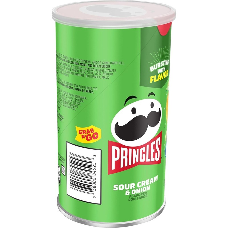 Pringles Potato Crisps Chips, Sour Cream & Onion, 2.5oz (12 Count) gallery