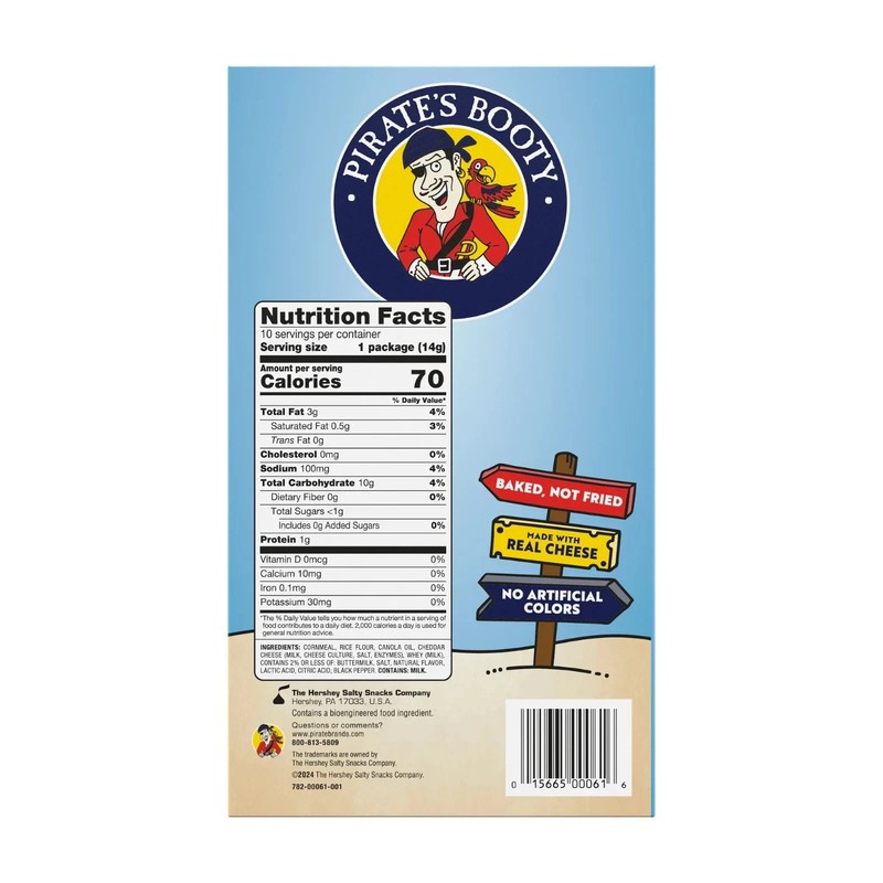 Pirate s Booty Gluten-Free Aged White Cheddar Cheese Puffed Kid Snacks Multipack gallery