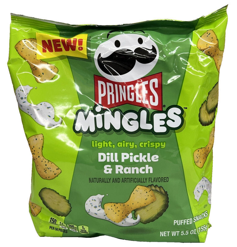 Pringles Mingles Light Airy Crispy Dill Pickle & Ranch Puffed Snack 5.5 oz